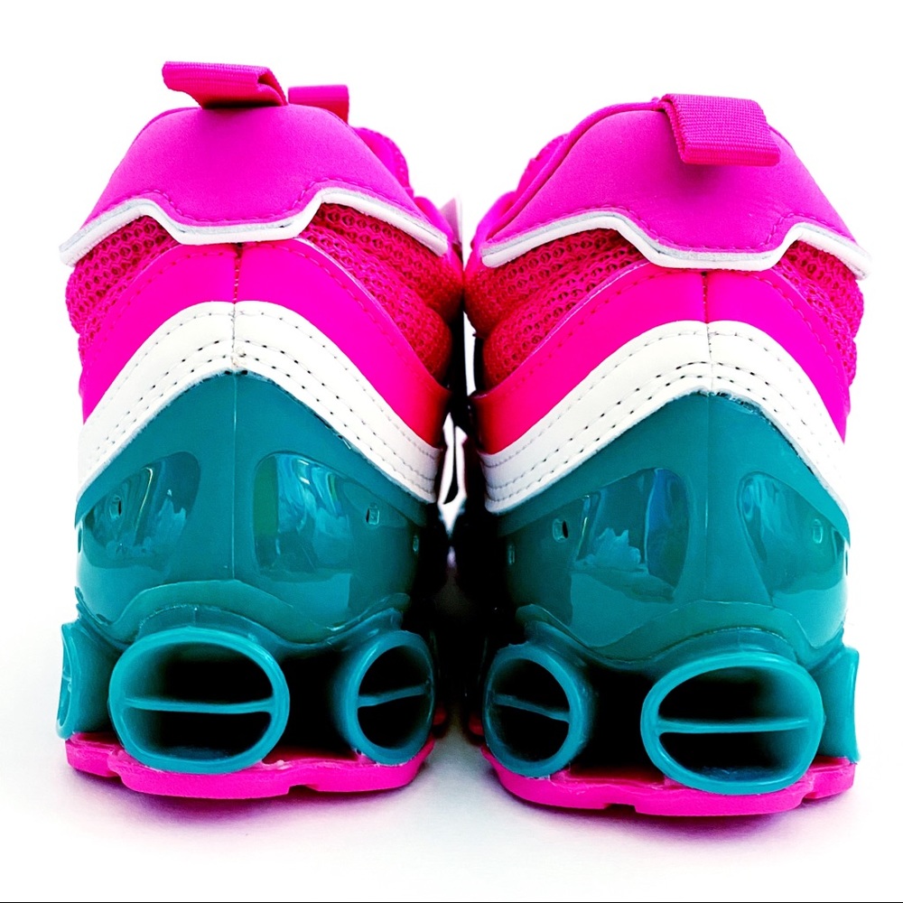 🆕 Adidas Microbounce T1 Sneakers Shoes Pink Green - Picture 4 of 12